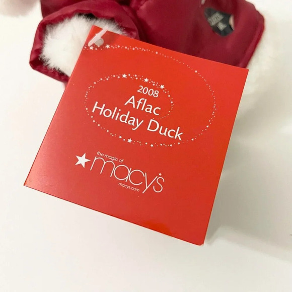 2008 Macys Aflac Plush Duck Talking Collectible Plush Duck Christmas Holiday - Picture 11 of 15
